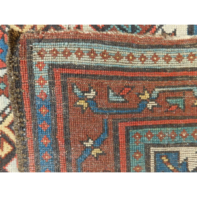 1920s Antique Handcrafted Caucasian Rug. 3'7"x 7' For Sale - Image 10 of 13