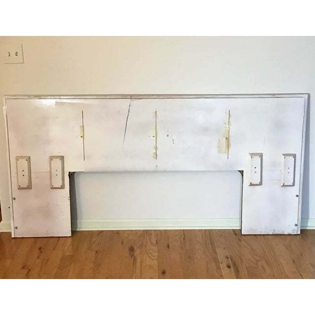 Wood Vintage Milo Baughman Style Mid Century Modern King Headboard For Sale - Image 7 of 12