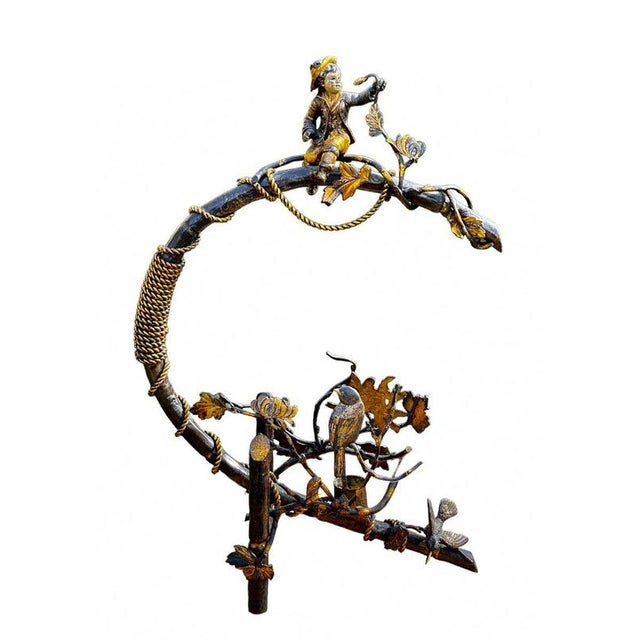 Plant Table in Bronze and Glass For Sale - Image 4 of 12