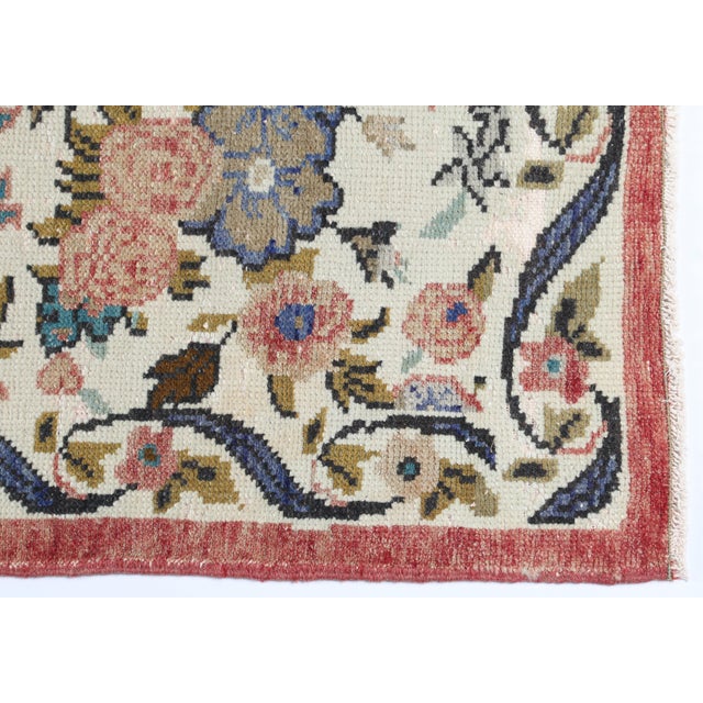 Textile Vintage Mid-20th Century Turkish Karabağ Rug – Wool on Cotton Elegance -2' 7'' X 5' 6'' For Sale - Image 7 of 10