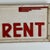 Vintage Art Deco Period Wood "For Rent" Sign in Bright Red Lettering and Design Motif For Sale In New York - Image 6 of 8