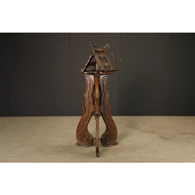 Victorian Rococo Revival Rotating Double Lectern With Candleholders, C 1850-1880 For Sale - Image 14 of 18