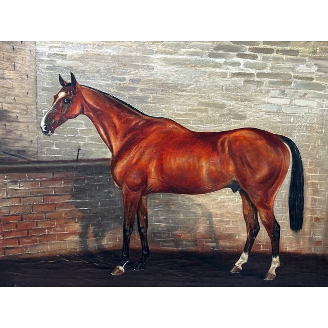 Fine British Work of Art — Antique Oil on Canvas In the manner of Sir Alfred Munnings (1878–1959) Equine Portrait: “The...
