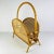 White Vintage Bamboo and Vienna Straw Magazine Rack, 1960s For Sale - Image 8 of 11
