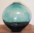 Contemporary Contemporary Studio Glass Gradient Vase in Teal and Charcoal For Sale - Image 3 of 12