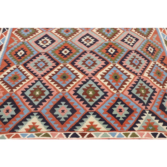 Late 20th Century Vintage Shiraz Kilim Rug, 6'6 X 9'2 For Sale - Image 5 of 9
