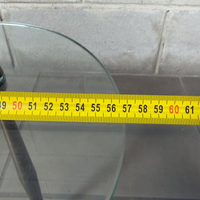 Metal Modernist Crystal and Brass Low Table from Fontana Arte For Sale - Image 7 of 10
