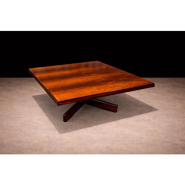 Chanceler Coffee Table in Rosewood and Metal, Jorge Zalszupin, 1960s For Sale In New York - Image 6 of 9