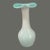 Vintage Hand Blown Art Glass Aqua Blue & White Jack-in-the-Pulpit Bud Vase For Sale - Image 4 of 8