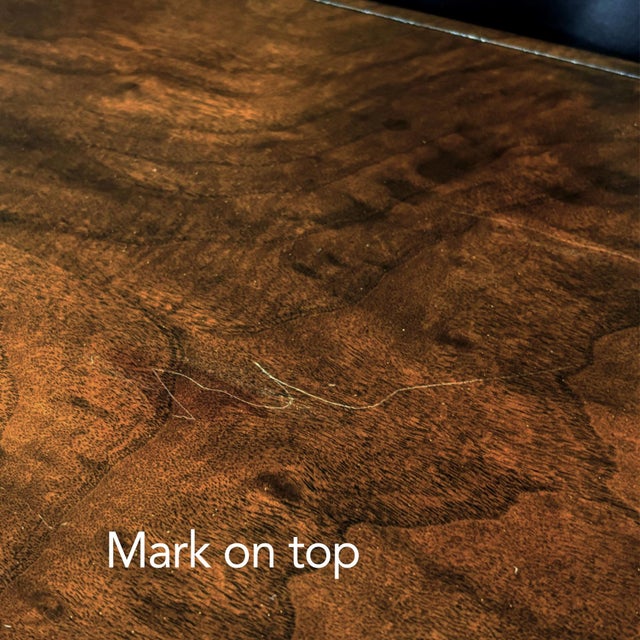 1970s Romweber Burled Wood Gold Accent Credenza With Filing Drawers For Sale - Image 15 of 18