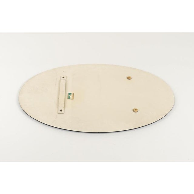 Mid-Century Modern Oval Blue Wall Mirror by Metalvetro Galvorame, Italy, 1970s For Sale - Image 12 of 14
