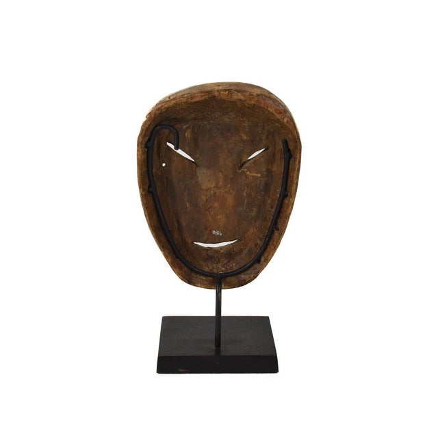 Early 20th Century Lega Mask on Custom Stand For Sale - Image 4 of 7
