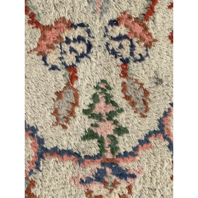 Textile Antique Moroccan Oushak Style Rug, 1920s For Sale - Image 7 of 17
