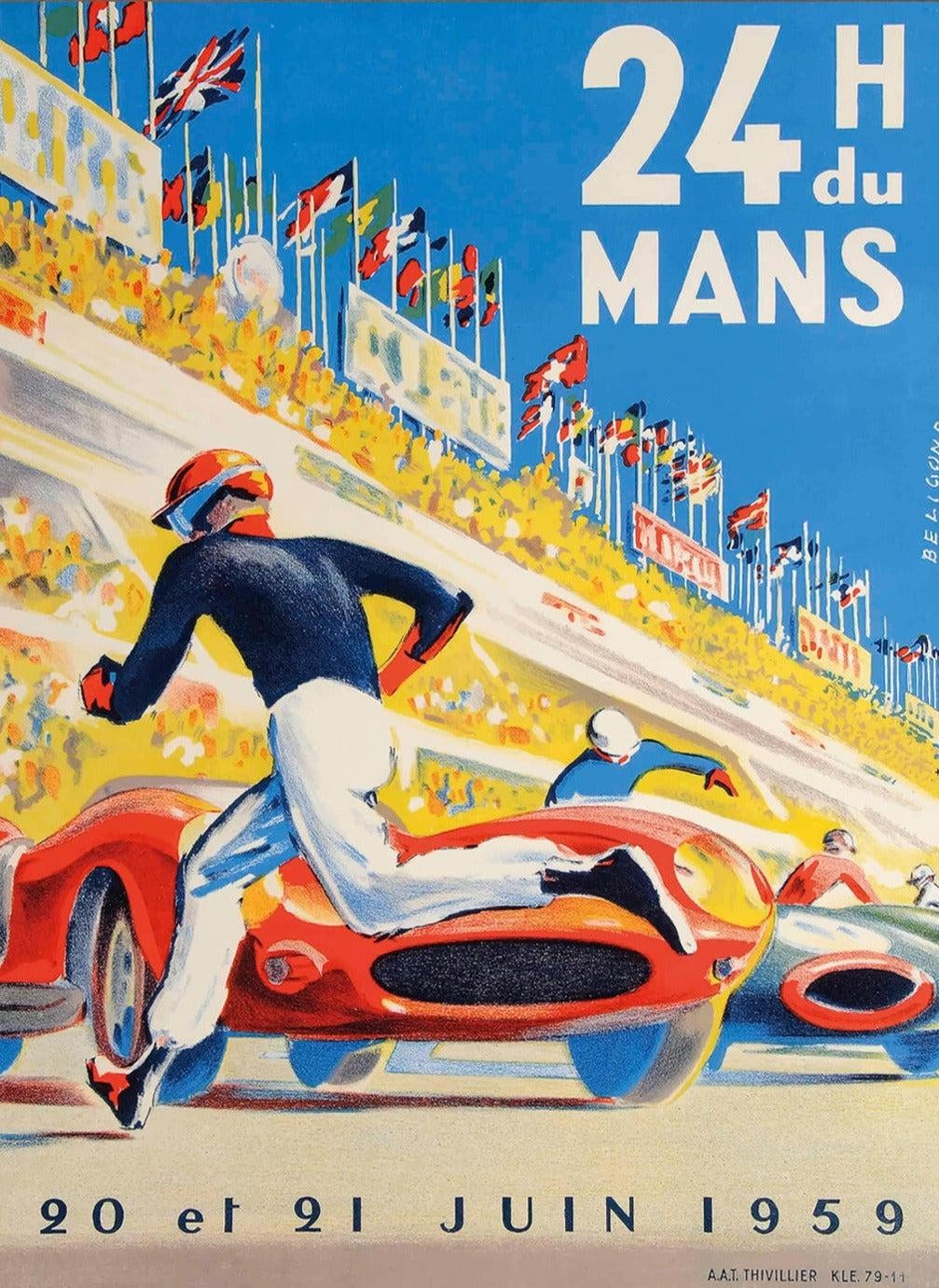 Affiche Officielle 24 Heures Du Mans Moto 1988 – 50x33 Cm – État Correct