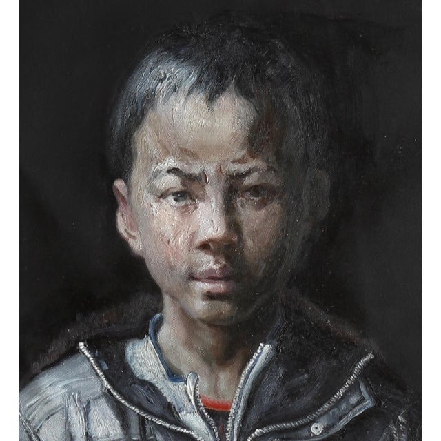 Wei Yi 魏艺, Zhao Goudan from Childhood, Larger Than Life, 2010, Oil on Canvas For Sale - Image 3 of 8