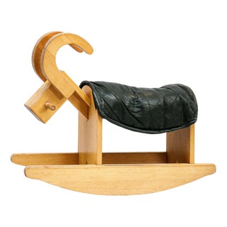 Mid-Century Wooden Rocking Billy Goat, 1960s For Sale