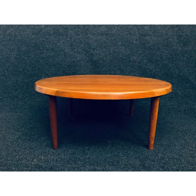 Large Round Coffee Table by Niels Bach, 1960s For Sale - Image 11 of 13