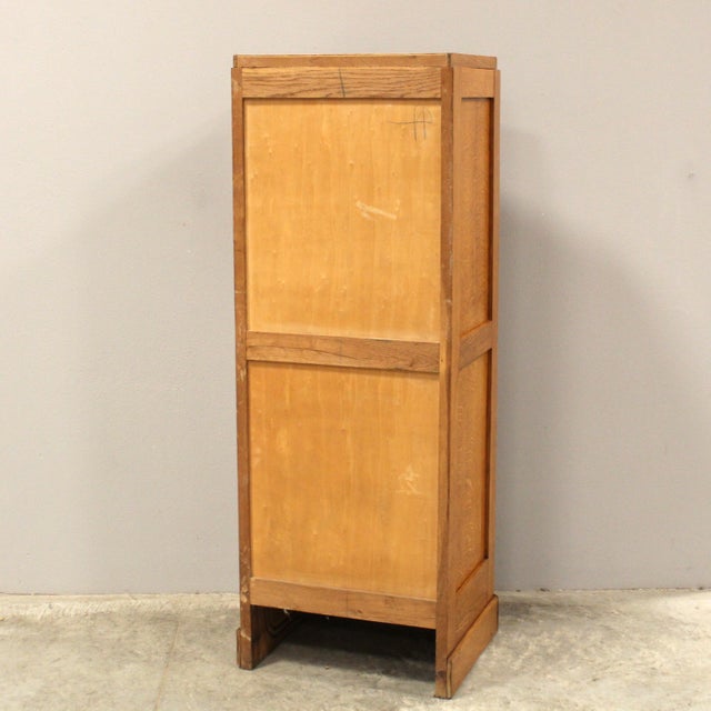Tan Vintage Filing Cabinet in Oak, 1920s For Sale - Image 8 of 11