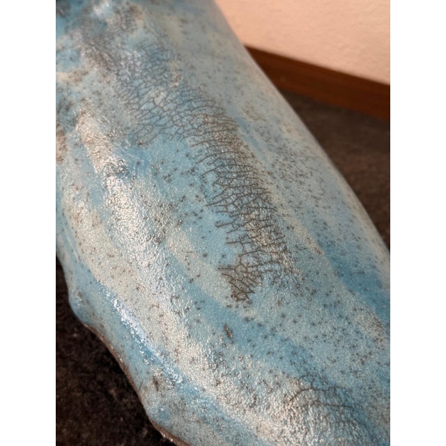 Whimsical Raku Pottery Crocodile Head For Sale - Image 12 of 16