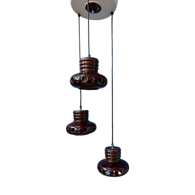 Ceramic Cascade Pendant Light, West Germany, 1970s For Sale