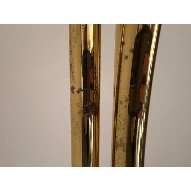 Vintage Three-Arm Arc Floor Lamp in Brass with Marble Base, 1970s For Sale - Image 14 of 18
