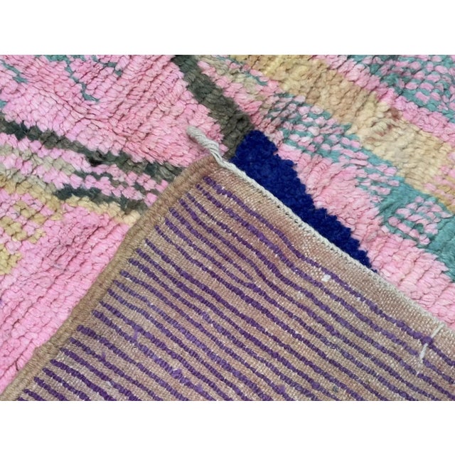 Mid Century Moroccan Rug 5'8" X 9’7” For Sale - Image 4 of 7