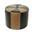 Vintage Brown 2-Tone Skai Ottoman, 1960s For Sale - Image 3 of 12