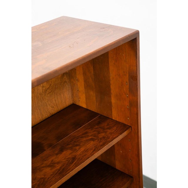 Vintage Bookshelf Compact Solid Wood Adjustable Shelf For Sale - Image 9 of 11