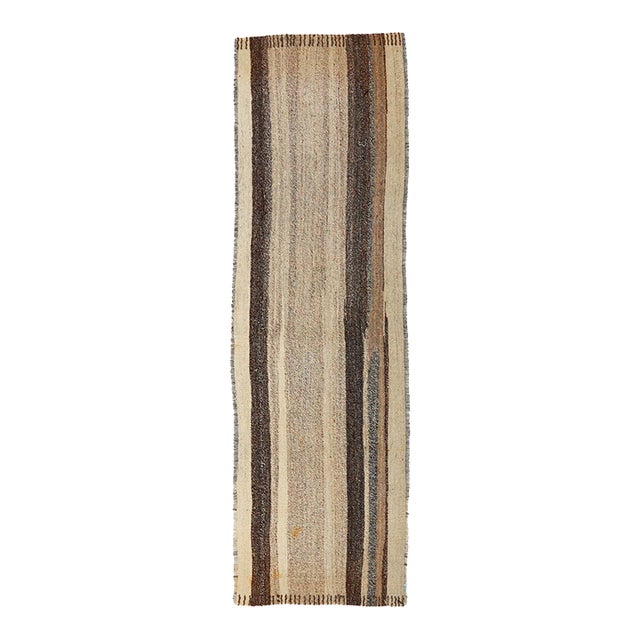 Vintage Modern Mini Kilim Runner - 1`8″ X 5`10″ For Sale