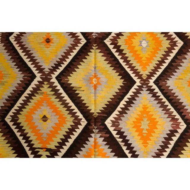 Textile Vintage Handwoven Kilim Rug For Sale - Image 7 of 10