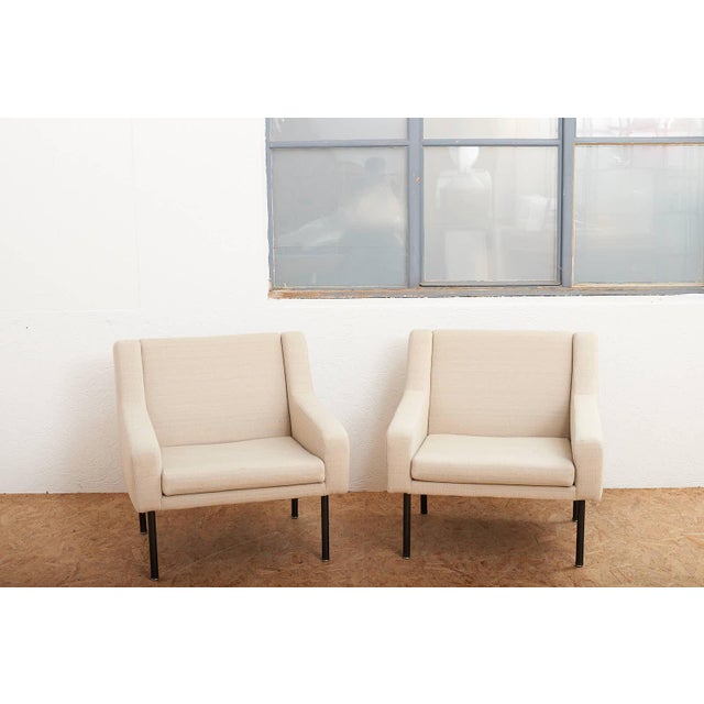 Model 202 Chairs on Black Metal Legs by Dieter Waeckerlin for Idealheim, 1961, Set of 2 For Sale - Image 13 of 14