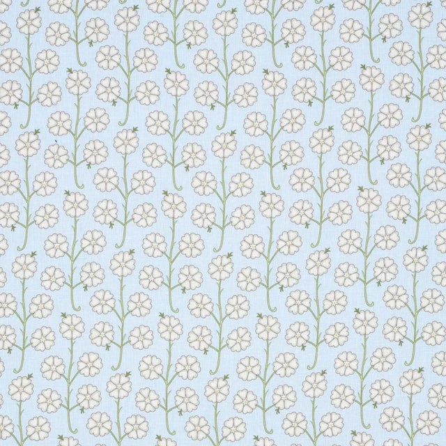 Contemporary Schumacher x Neisha Crosland Gardenia Fabric in Egg Blue For Sale - Image 3 of 4