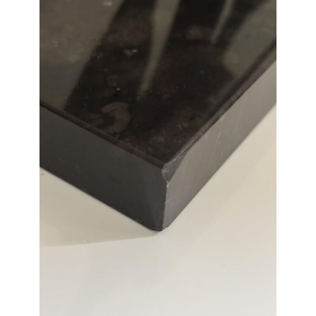 Black Art Deco Bronze Crane Bookends with Marble Bases by H. Garreau Auxerre Label, France, 1930s, Set of 2 For Sale - Image 8 of 11