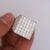 1990s 1990s 8.56 Carat Round Diamond Full Pave Square 18k White Gold Vintage Mens Ring, Size 10 For Sale - Image 5 of 5