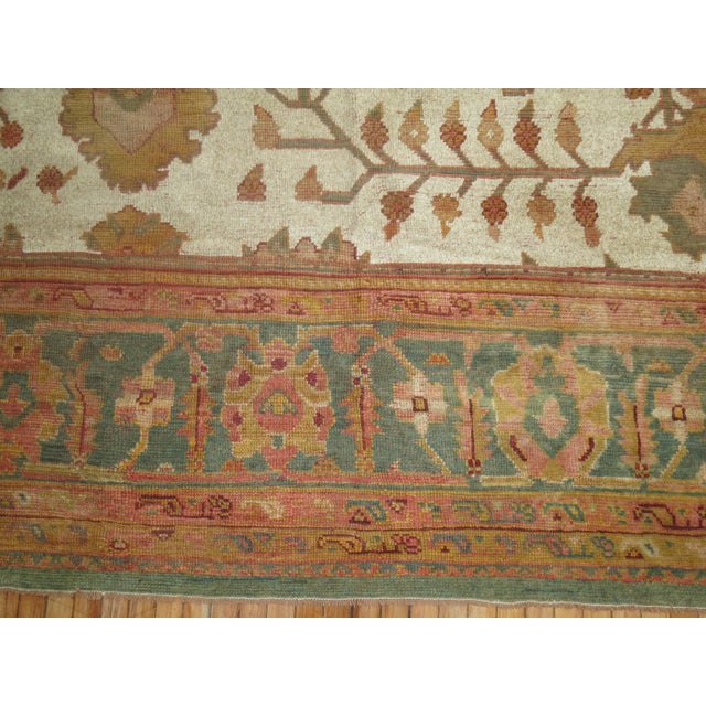 Textile Zabihi Collection Antique Oversize Square Oushak Rug - 18'3" x 18'4" For Sale - Image 7 of 10