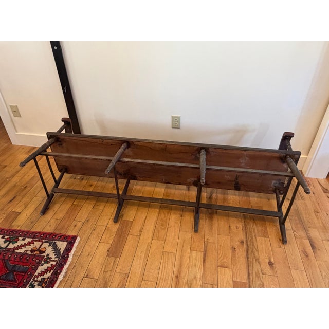 Wood Antique American Deacons Bench For Sale - Image 7 of 12