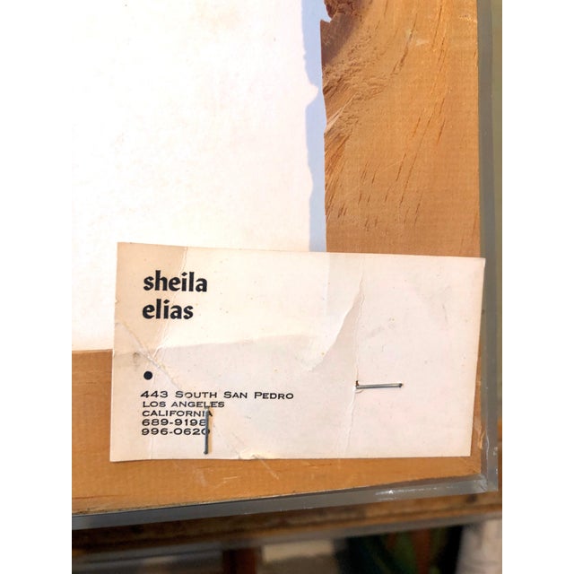 Sheila Elias, 1980's Mixed Media Painting Glitter Feminist Pop Art Miami Artist Sheila Elias, 1980 For Sale - Image 4 of 16
