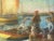 Early 20th-Century Harbor Maritime Pastel Drawing Under Glass Offered for sale is an early twentieth-century maritime...