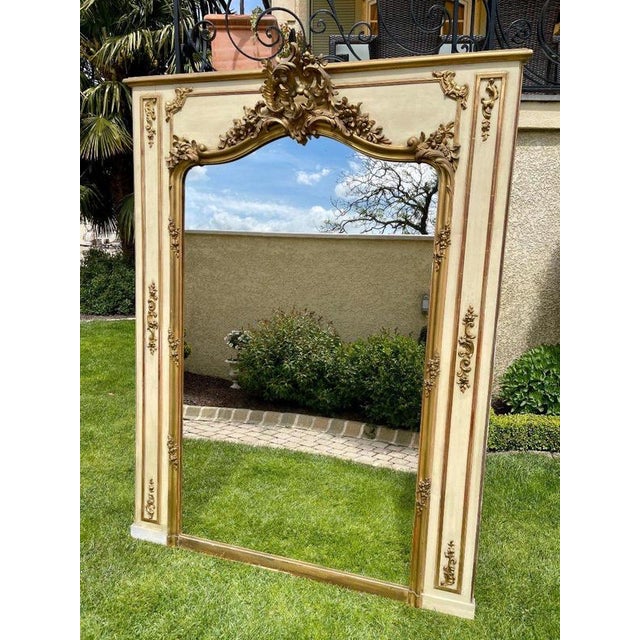 Louis XV Lacquered & Gilded Mirror For Sale - Image 10 of 13