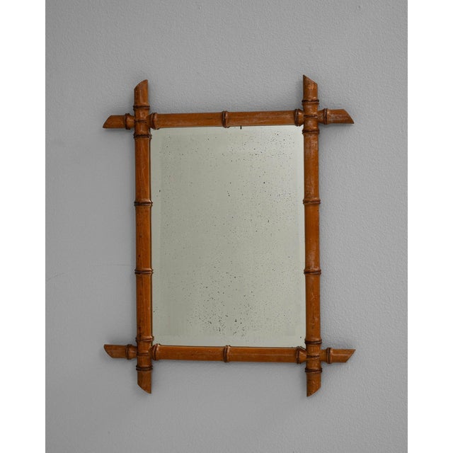 19th Century France Tan Wood Mirror For Sale In Greensboro - Image 6 of 8