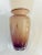 1980s Dusty Rose Art Glass Ombré Vase For Sale - Image 4 of 6