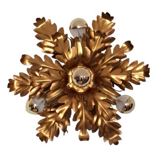 Mid-Century Modern Four-Light Ceiling Lamp, Italian, 1970s For Sale