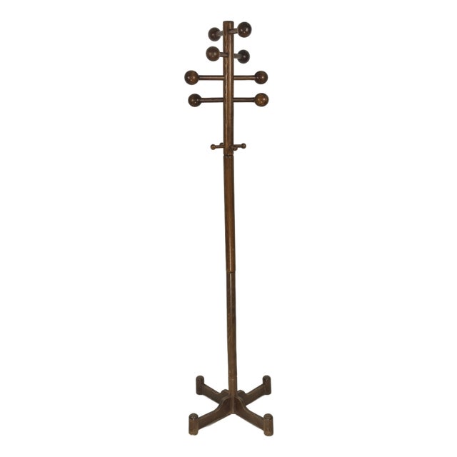 Mid-Century Wooden Sputnik Coat Hanger, 1970s For Sale