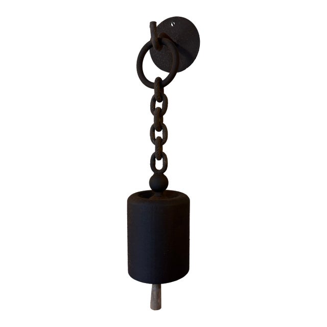 1970s Tom Torrens Iron Bell and Mounting Bracket, Attributed For Sale