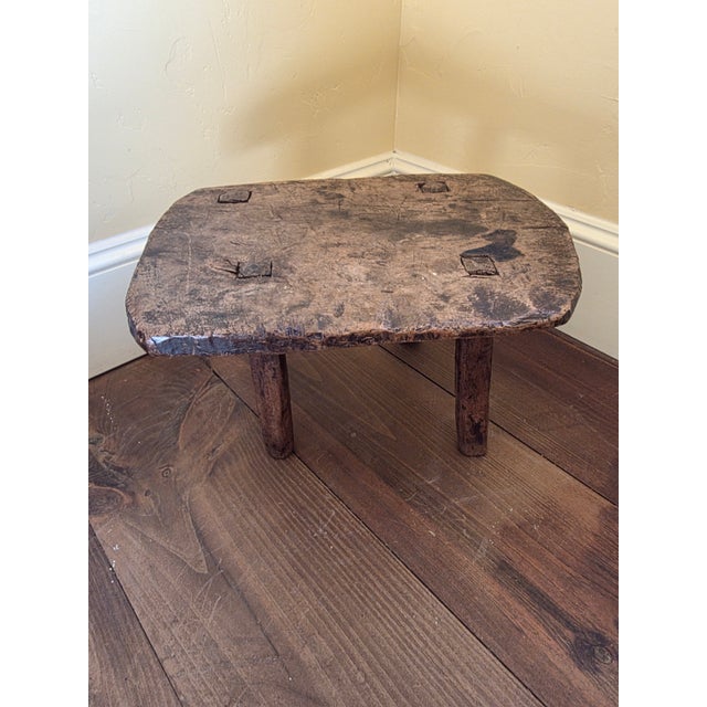 Primitive Hand Made Stool For Sale In San Antonio - Image 6 of 13