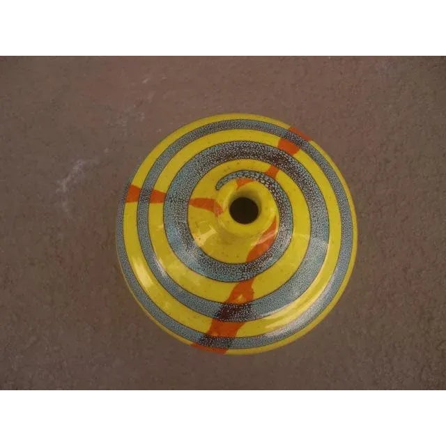 Ceramic Vintage Painted Ceramic Vase For Sale - Image 7 of 8