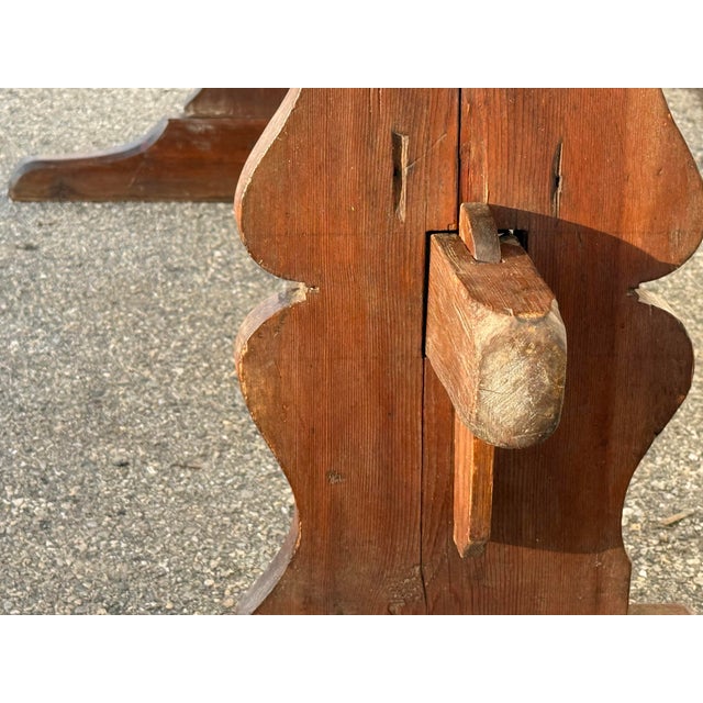 Brown Antique French Oak Country Rustic Dining Table Circa 1800s For Sale - Image 8 of 11
