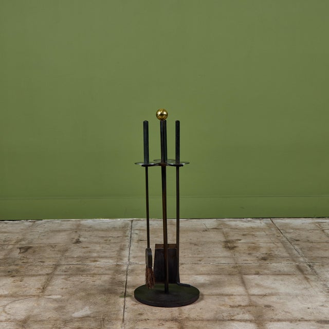 Mel Bogart Fireplace Tool Set For Sale In Los Angeles - Image 6 of 13