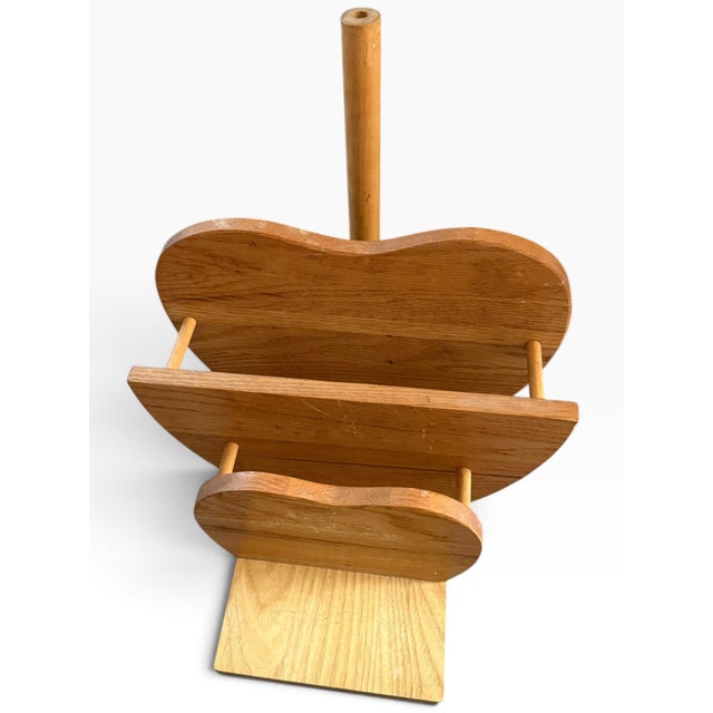 Mid-Century Modern Vintage Sculptural Wood Paper Towel Holder, Organic Modern, Mid-Century Style For Sale - Image 3 of 8