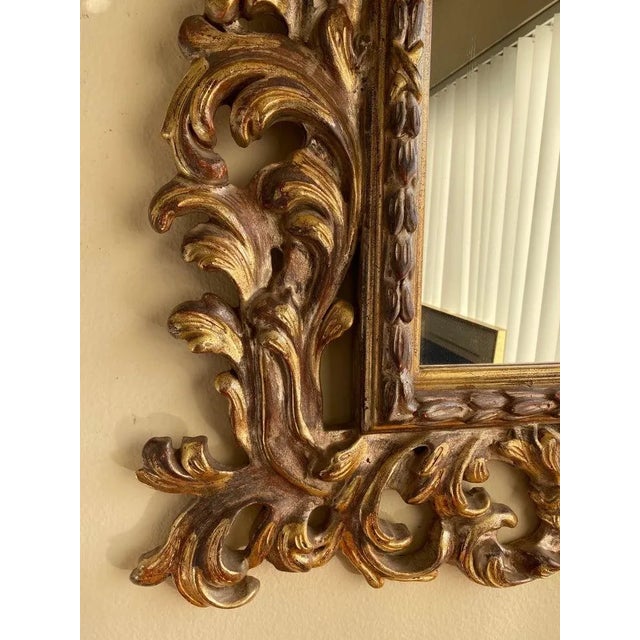 1970s Rococo Giltwood Mirror For Sale - Image 9 of 13